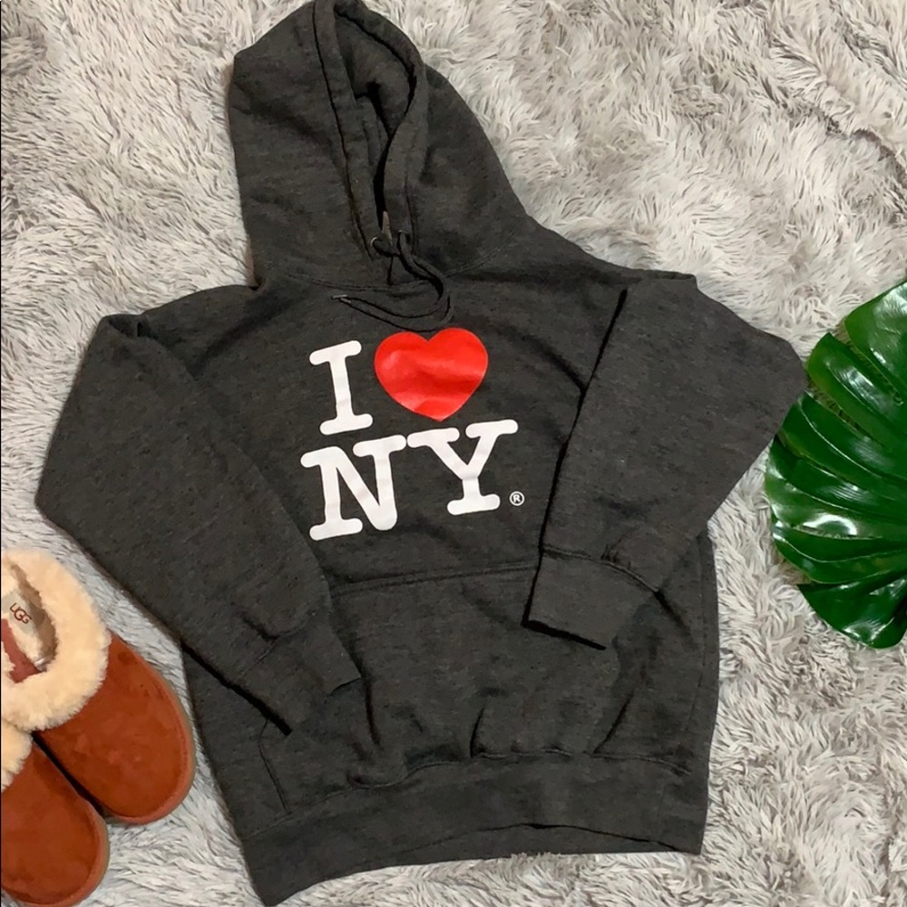 🌺 I ❤️NY Grey hoodie size S